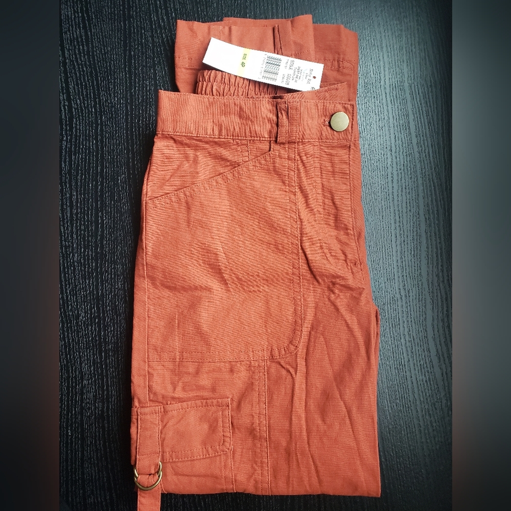 Ruby Rd Orange Capris Size 4P - Picture 2 of 6